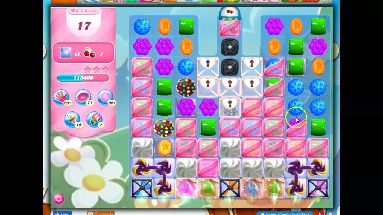 Candy Crush Level 6176 Talkthrough, 22 Moves 0 Boosters