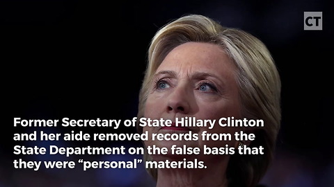 Hillary And Aide Removed Sensitive Docs From State Department