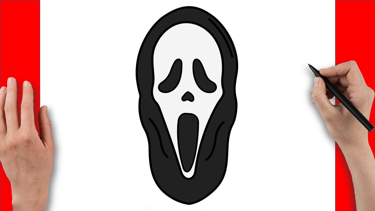 HOW TO DRAW GHOST FACE