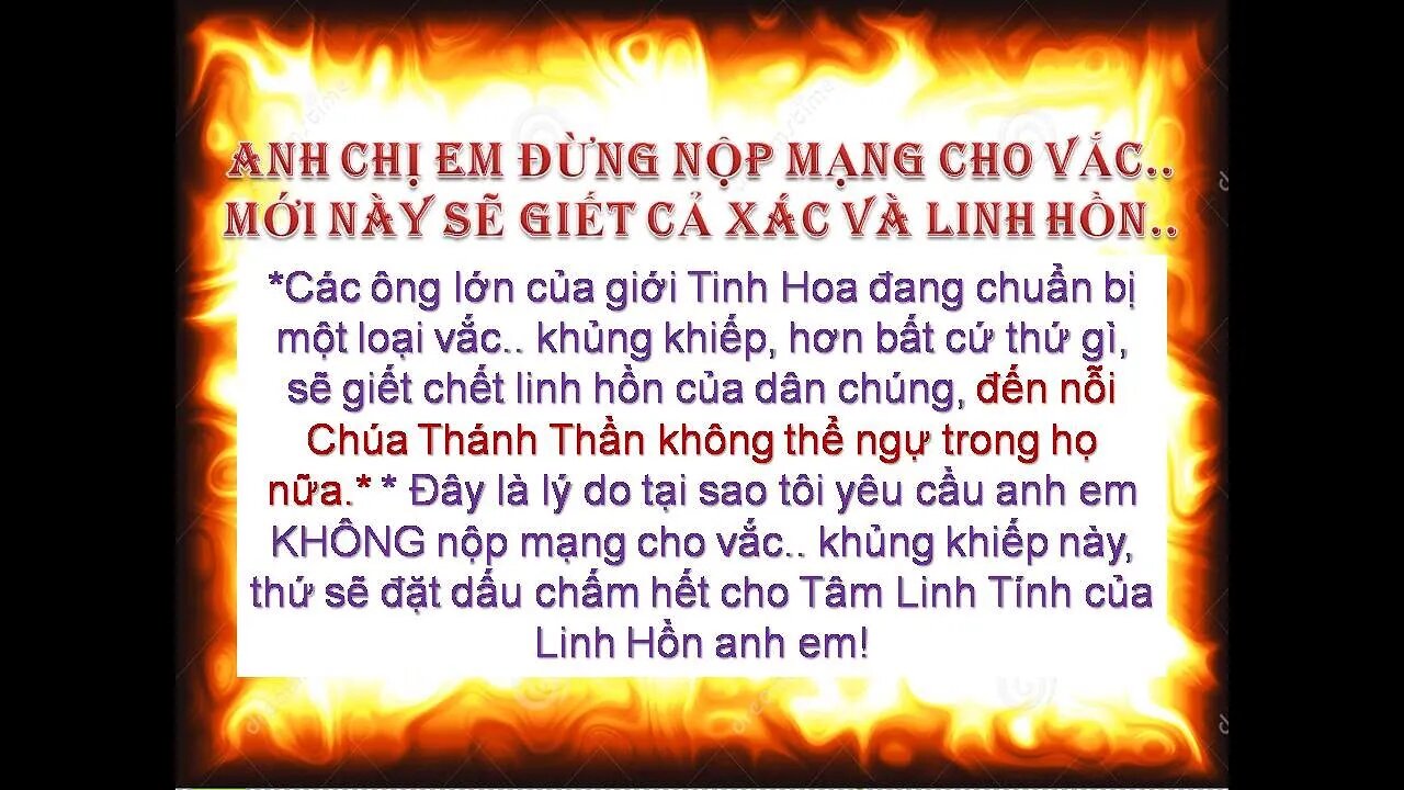 Một loại Vắc.. Mới, Khủng Khiếp hơn bất cứ thứ gì, sẽ giết chết Linh Hồn, Chúa Thánh Thần không...