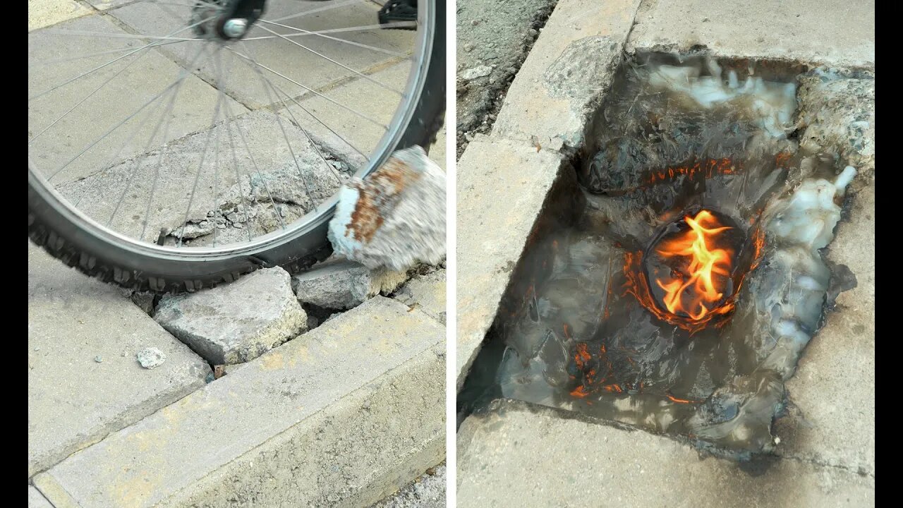 Incredible DIY road repair! the result exceeded all expectations! ⛏️