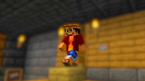 i met luffy in minecraft and he hit me with gomu gomu no pistol😢