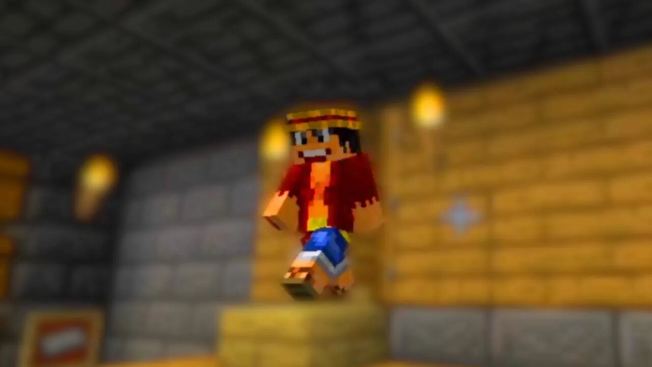 i met luffy in minecraft and he hit me with gomu gomu no pistol😢