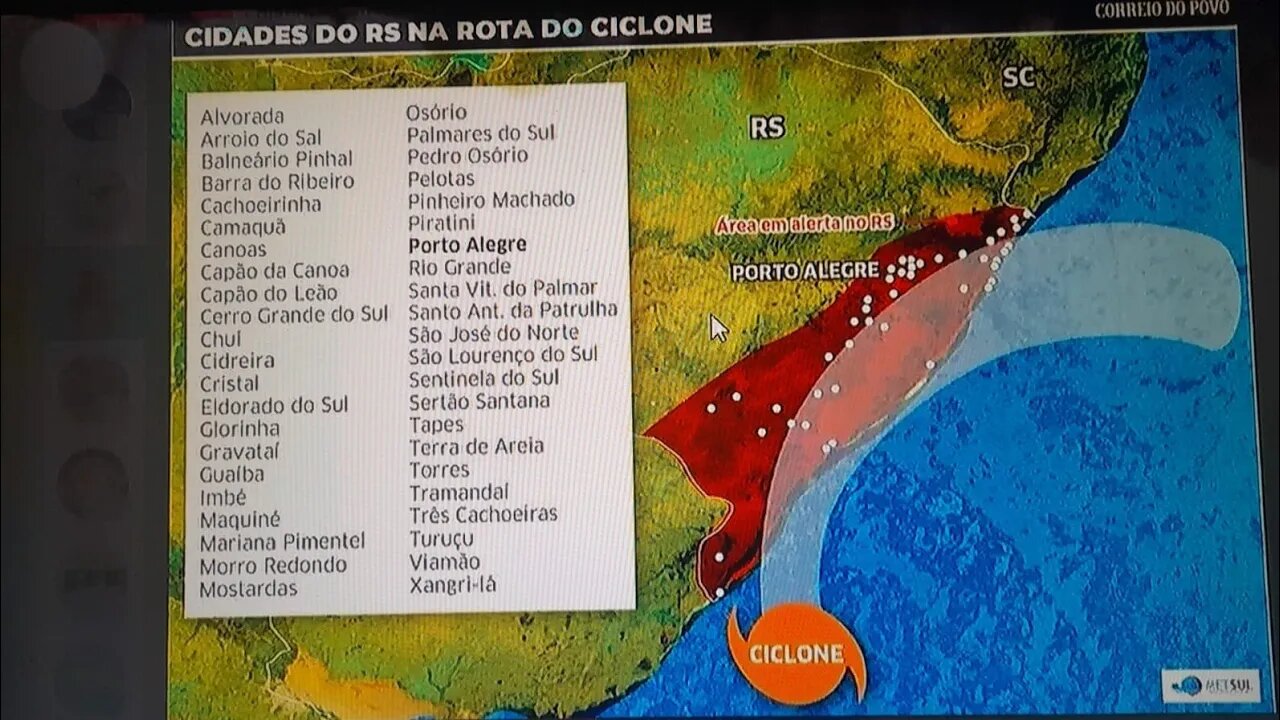 Programa BOM DIA E O CICLONE COM FORÇA DE FURACÃO NO BRASIL