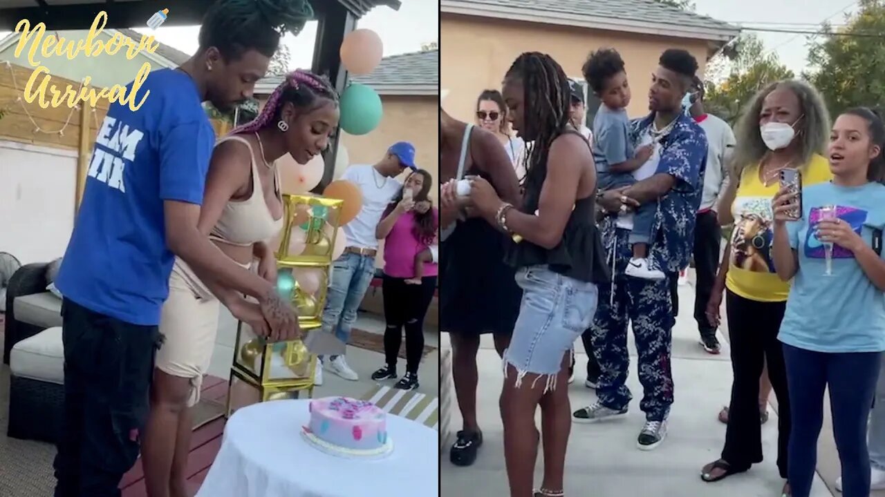 Blueface Attends Sister Kali's Gender Reveal! 👶🏽