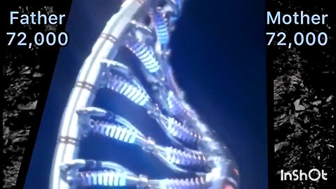 72000 pairs of DNA from the mother and 72000 pairs of DNA from the father