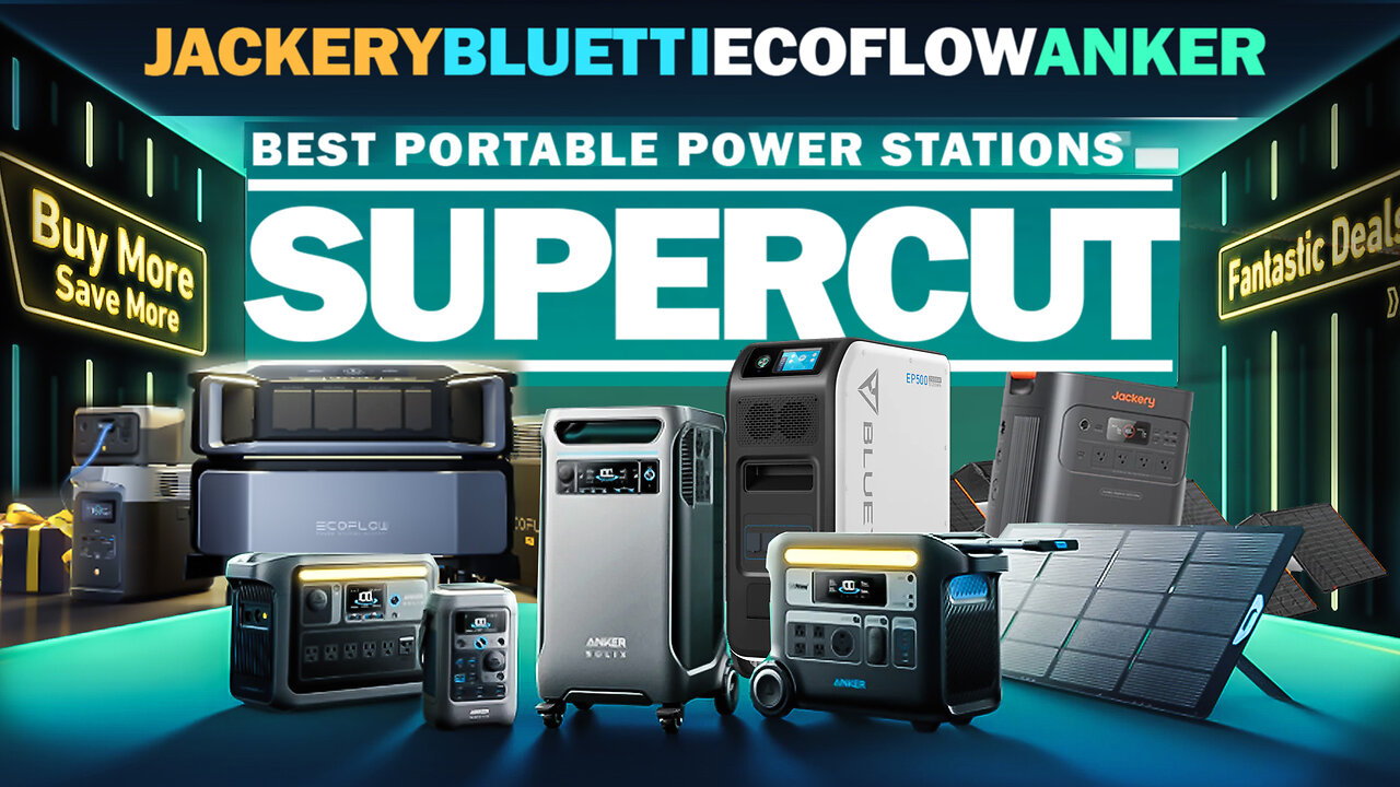 Best Portable Power Station SUPERCUT - Solix F3800, EcoFlow Delta Pro 3, Bluetti Elite, Jackery 5000