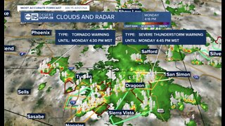 Tornado Warning issued for parts of Pima and Pinal counties