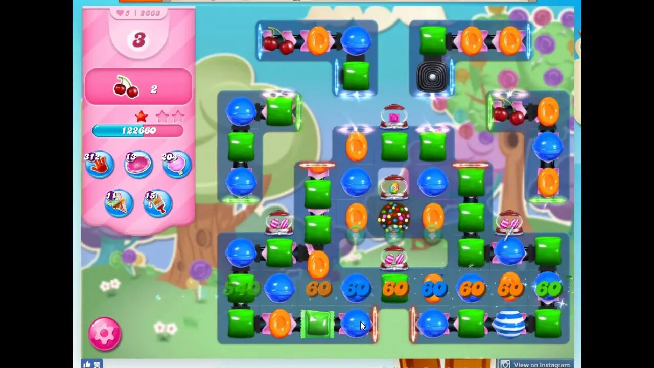 Candy Crush Level 2663 Audio Talkthrough, 1 Star 0 Boosters