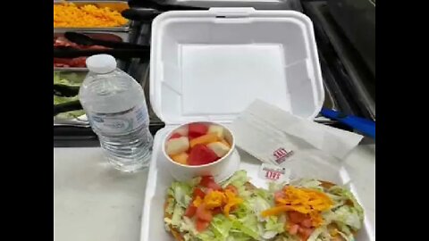 Delicious Lunches served to foreigners at the Southern Border by the Biden Regime. Future Dem voters