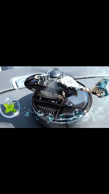 Automatic Rotation Car Solar Air Freshener Helicopter Model
