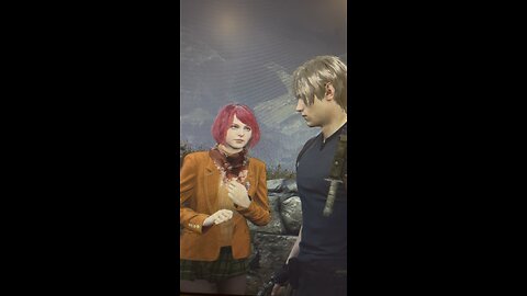 Ashley having hard crush on Leon in Resident Evil 4 Remake