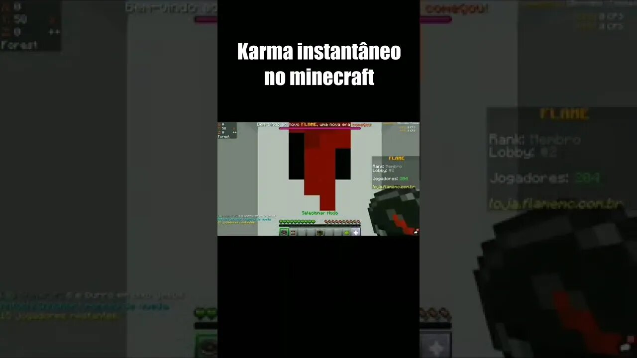 Karma instantâneo jogando MINECRAFT #minecraft