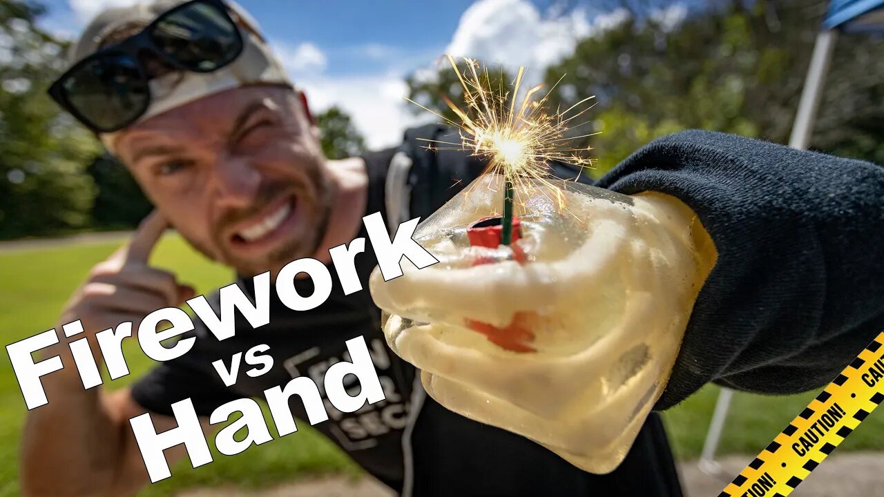 Fireworks vs Hand - in SLOW MOTION!