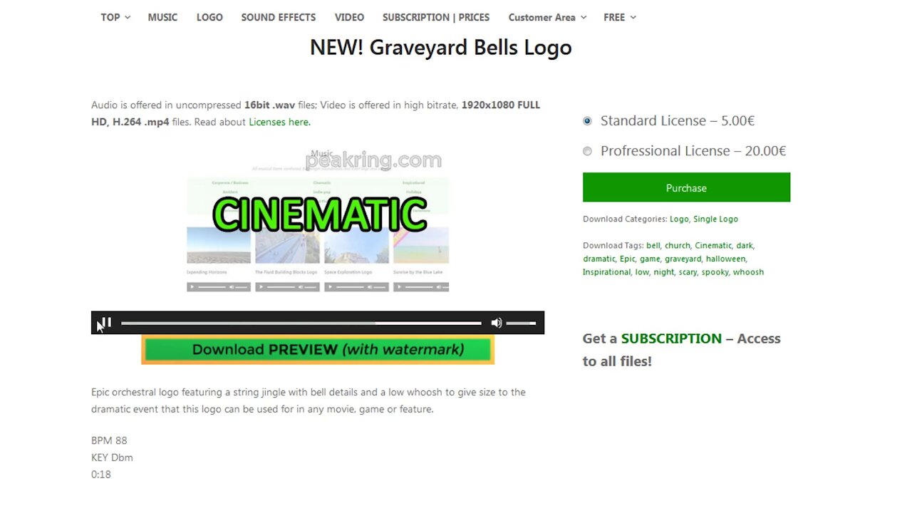 Graveyard Bells Logo - Royalty Free Music Logo By peakring.com