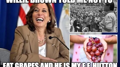 Kamala Harris claims to eat 1st grape in her 20s over labor boycott