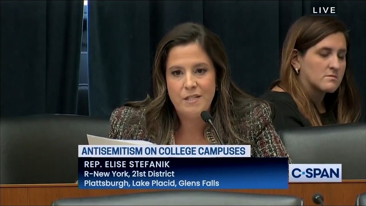 Rep Elise Stefanik Exposes Harvard University's Anti-semitism