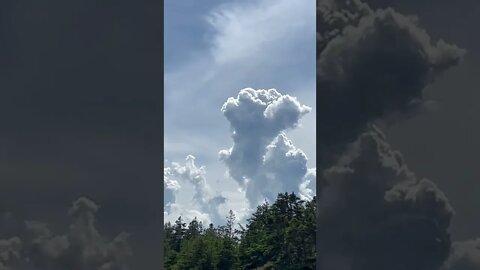 Dramatic clouds at the beach
