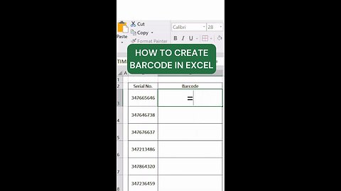 How To Create Barcode In Exel