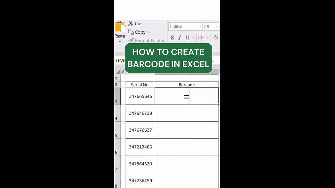 How To Create Barcode In Exel