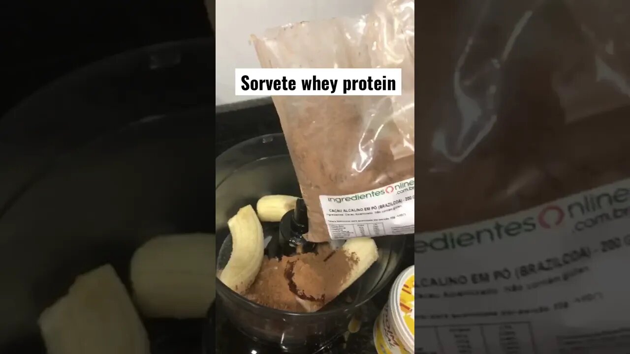 Protein Whey Ice Cream with Peanut Butter [ Sorvete de Whey Protein com pasta de amendoim]#shorts