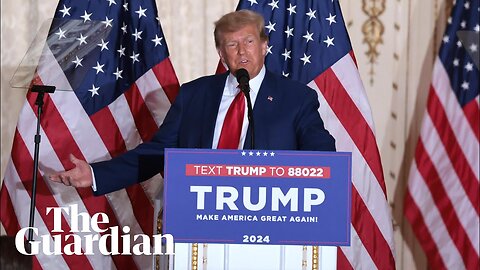 Trump delivers brief, rambling speech