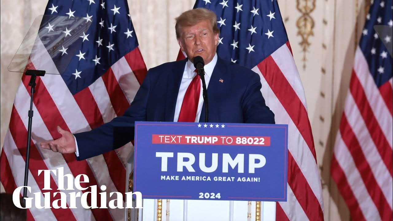 Trump delivers brief, rambling speech