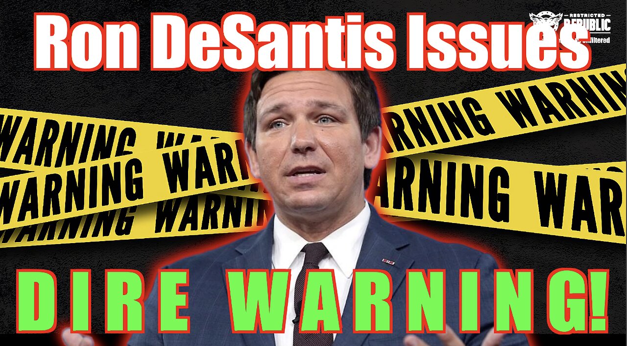 Ron DeSantis Issues DIRE WARNING For Americans! Wait Until You Hear What He Said!