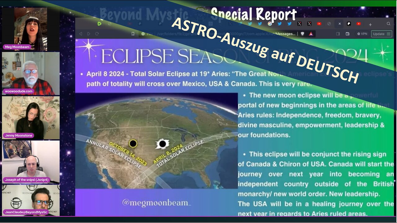 🔎 Sondersendung zur Sonnenfinsternis vom 07.04.2024 - Auszug ✨🌘🕊