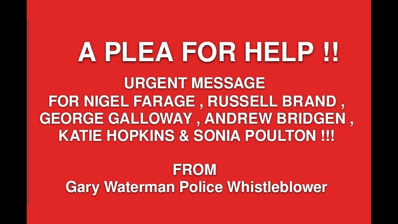 ⚠️ UK PATRIOTS 🇬🇧 URGENT MESSAGE FOR NIGEL FARAGE ● RUSSELL BRAND ● GALLOWAY ● BRIDGEN