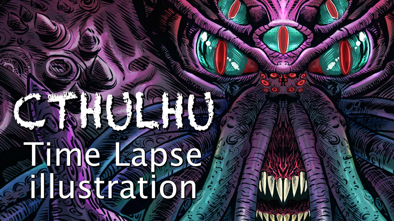 Cthulhu Illustration Time-Lapse