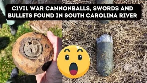 Civil War cannonballs, swords and bullets found in South Carolina river