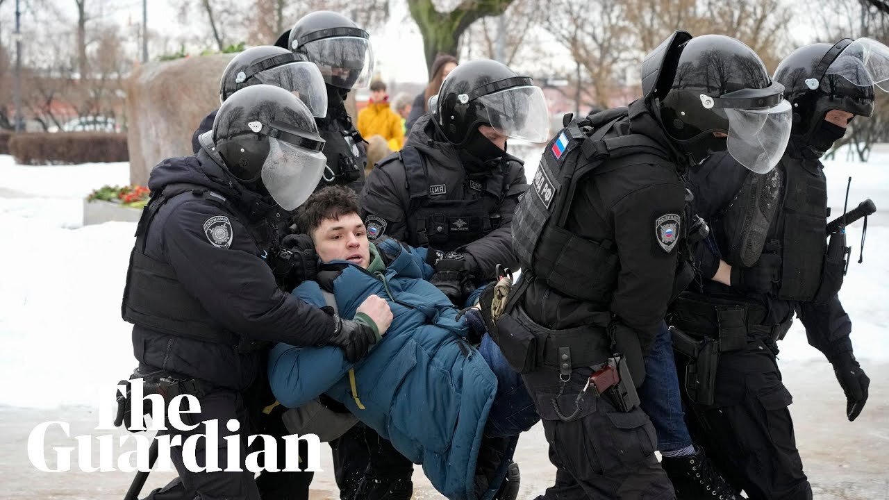 Alexei Navalny: police in Russia crack down on protests as activists are detained.