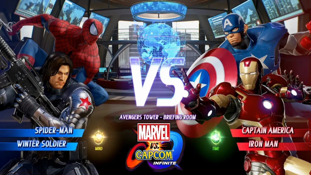 Spider-Man & Winter Soldier Vs Captain America & Iron Man Marvel vs Capcom Infinite