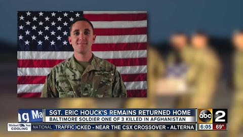 Dignified transfer of Sgt. Eric M. Houck from Baltimore arrives in Dover, DE after being killed in Afghanistant