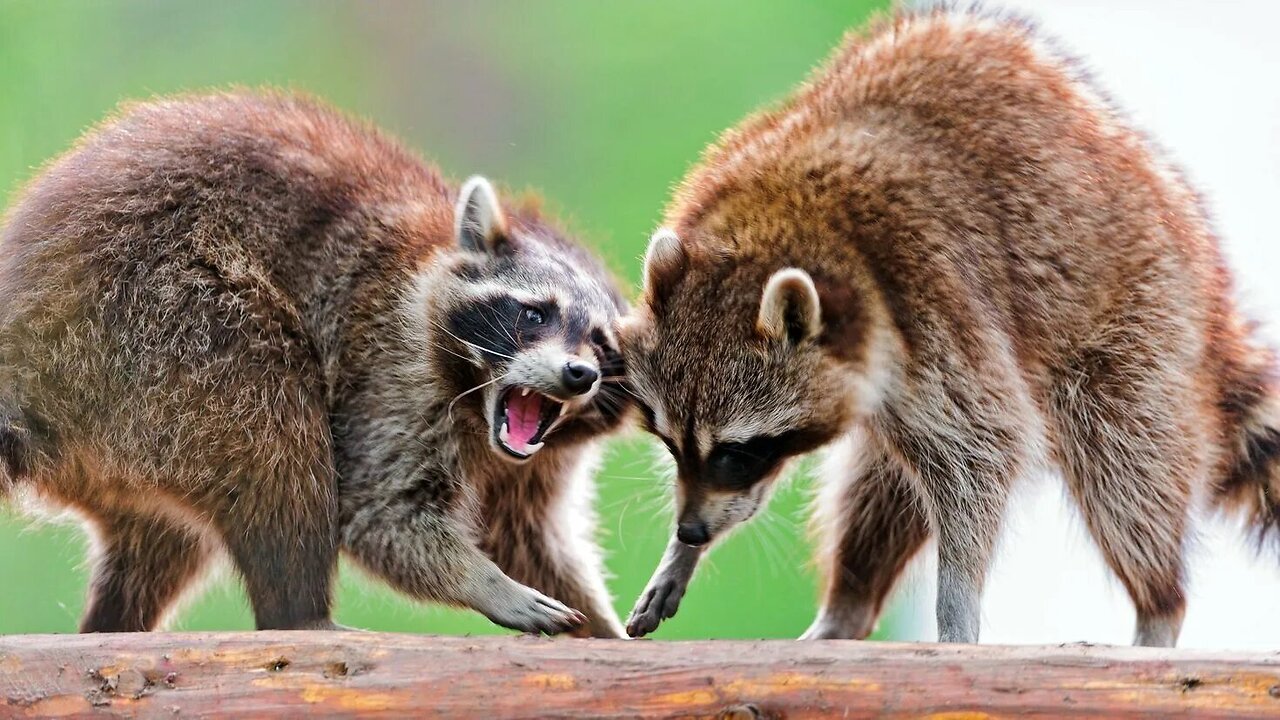 The battle of the raccoons