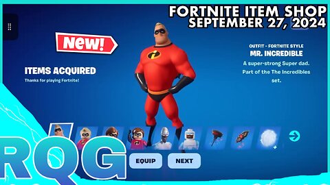 “NEW” THE INCREDIBLES ARE FINALLY HERE!!! FORTNITE ITEM SHOP (September 27, 2024)