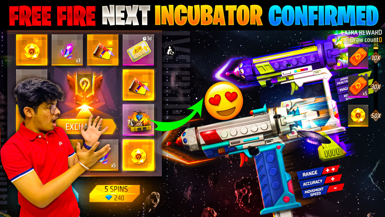 Free Fire Next Incubator Gun Skin😳|Free Fire Next Incubator Event😍|Bot Sanju