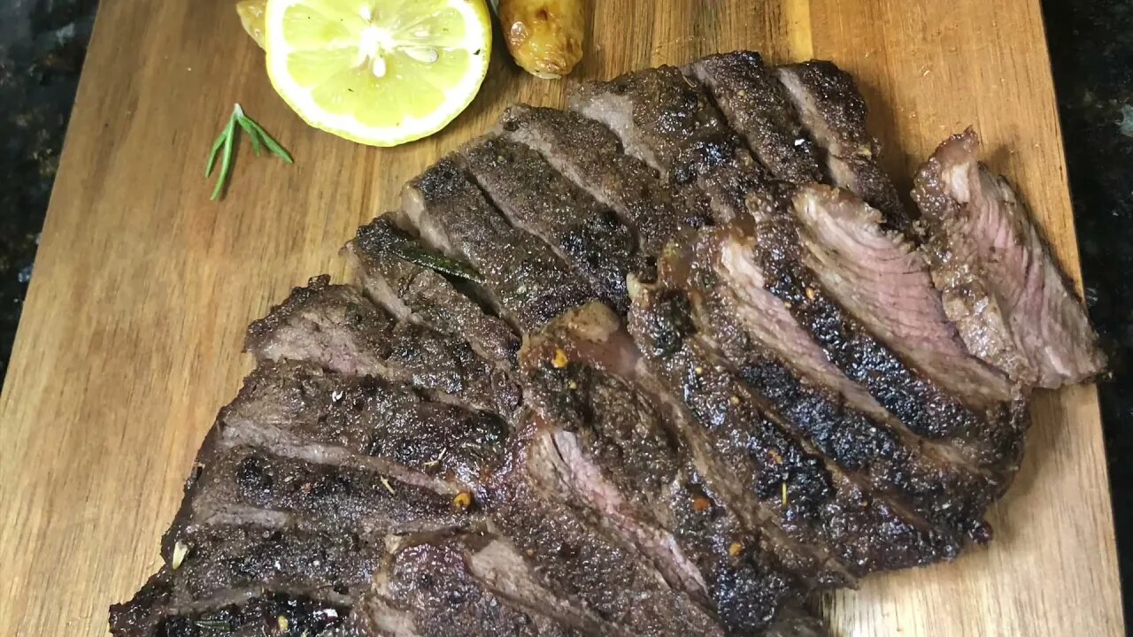 Jamaican Jerk Steak, Garlic Kale & Plantains