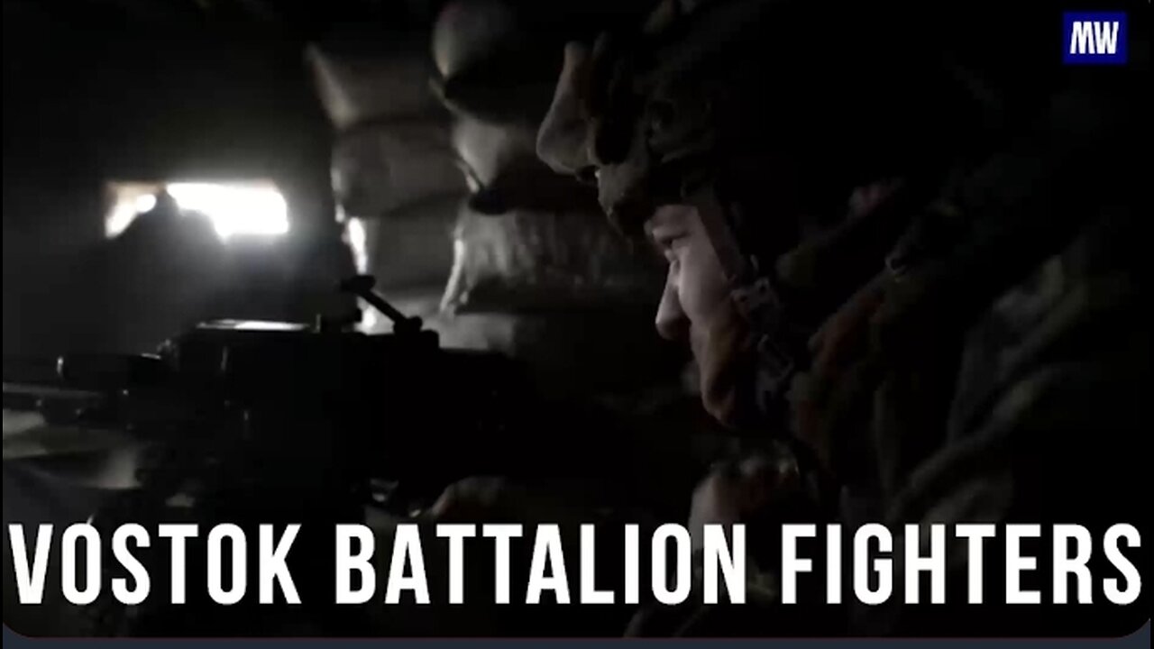 Vostok battalion fighters at combat work
