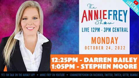 Darren Bailey & JB Pritzker, Bipartisan Disappointment, US Economy • Annie Frey Show 10/24/22