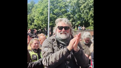 Hairy Bikers Si King meet & autograph on Dave Day remembrance ride for Dave Myers