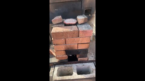 Rocket stove gravity feed smoker experiment