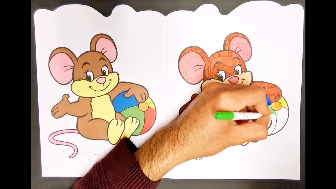 My first coloring Book: Happy Mouse coloring