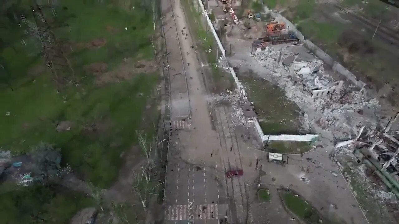 Azovstal After Liberation, Aerial view Of The Plant! Work Is Underway To Clear The Territory