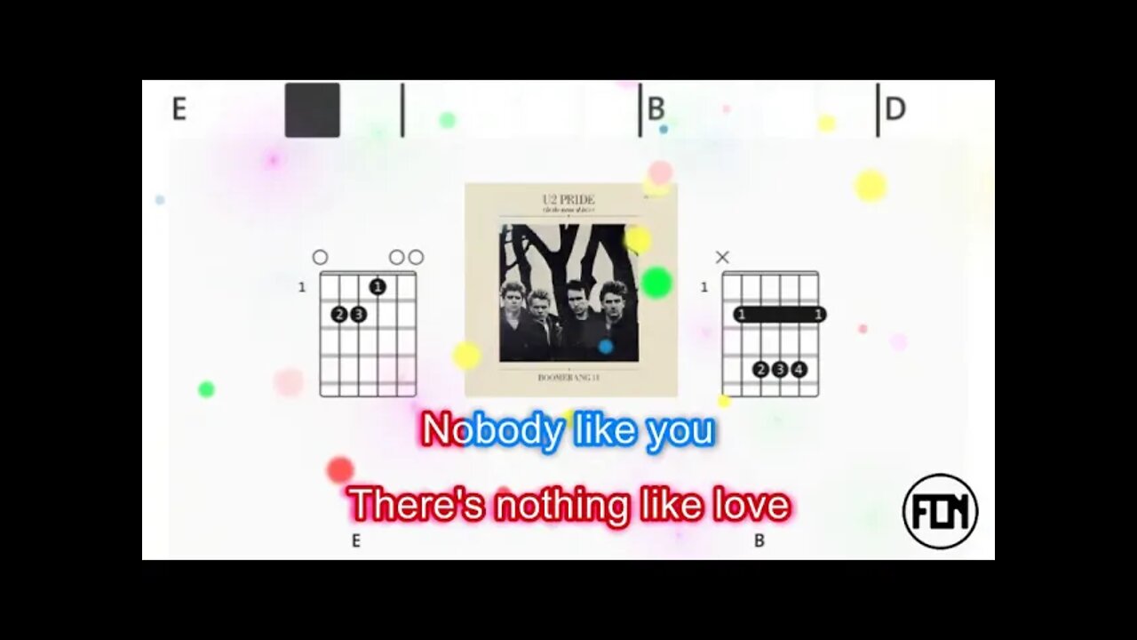 U2 - Pride - (Chords & Lyrics like a Karaoke)