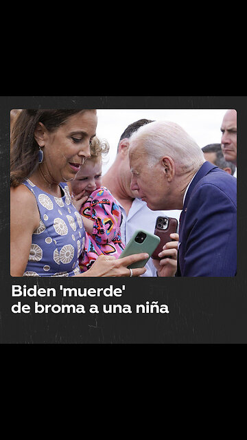 Biden 'muerde' de broma a una niña durante su visita a Finlandia