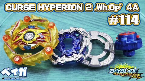 Testando combo 114 - CURSE HYPERION 2 .Wh.Op' 4A MCC vs 3 combos - Beyblade Burst ベイブレードバースト