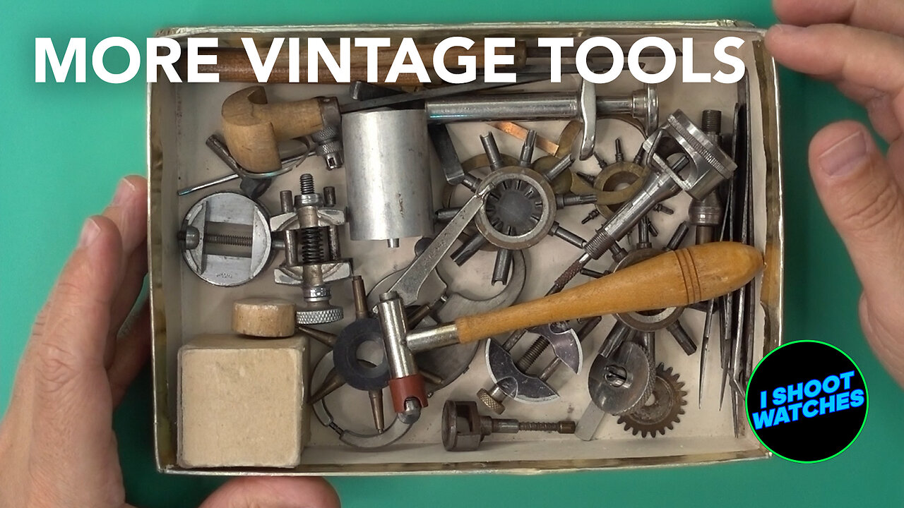 A Box of Vintage Watchmaking Tools and Parts from G & J Watch Repair