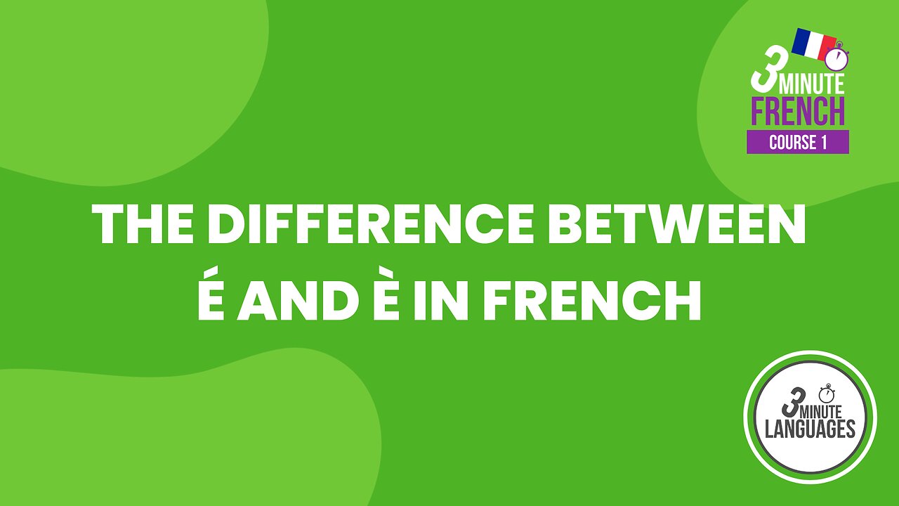 The difference between é and è in French